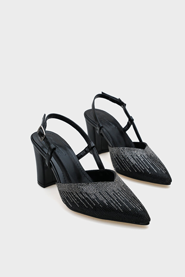 Nova Medium Heeled Pointed Toe Stone Women's Stylish Shoes