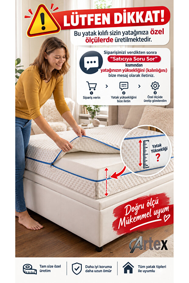 Cotton Premium Zippered Mattress Cover 80X200 Protector 100% Cotton Cover Quilted Single Size