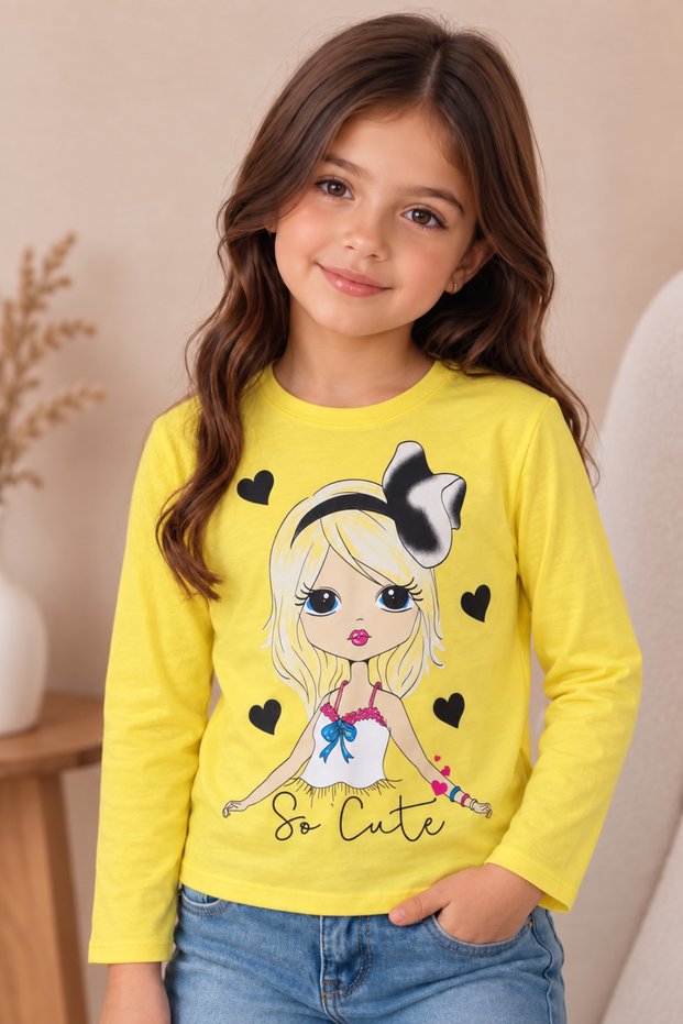 Combed Cotton Girls' T-Shirt