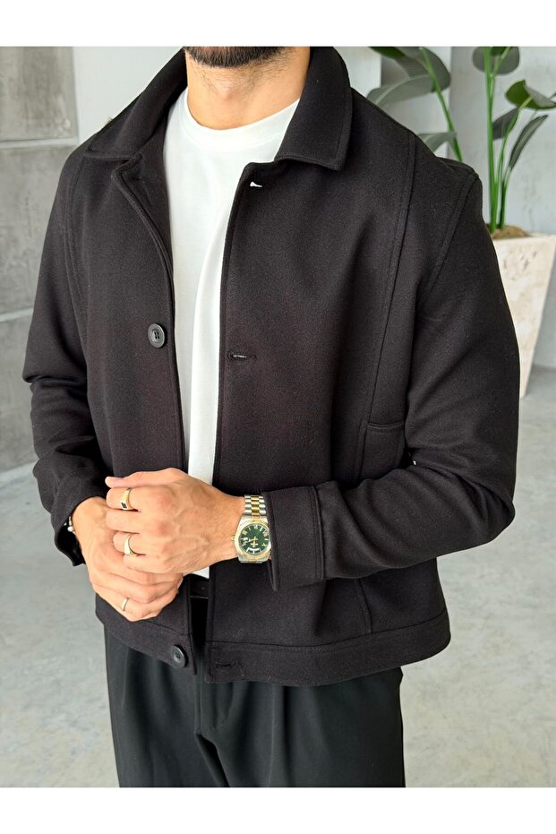 Old Money Buttoned Cashmere Jacket S Black