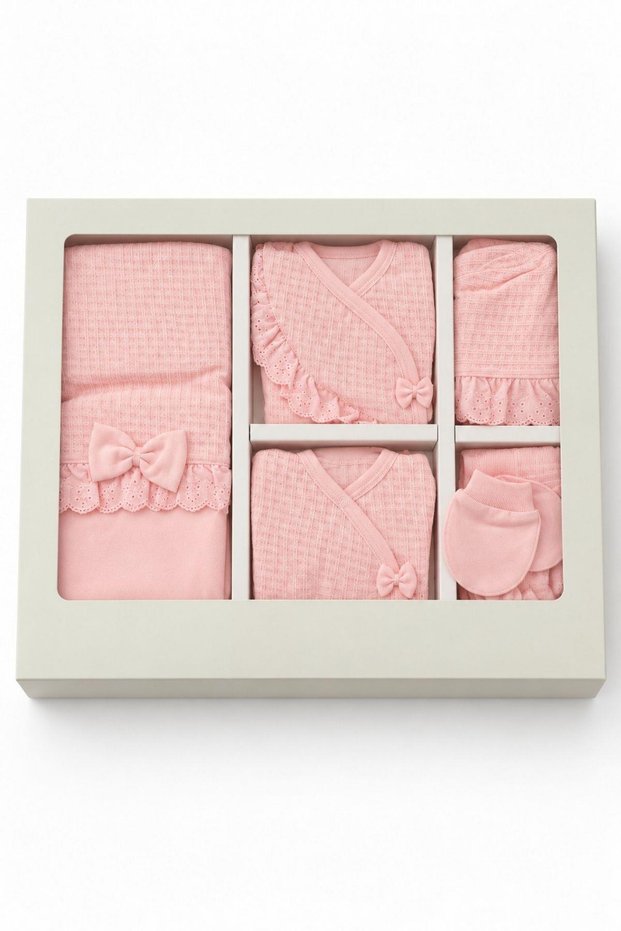 Baby Girl Scalloped Newborn Hospital Release 10-Piece Bodysuit Set Boxed Yhç0102