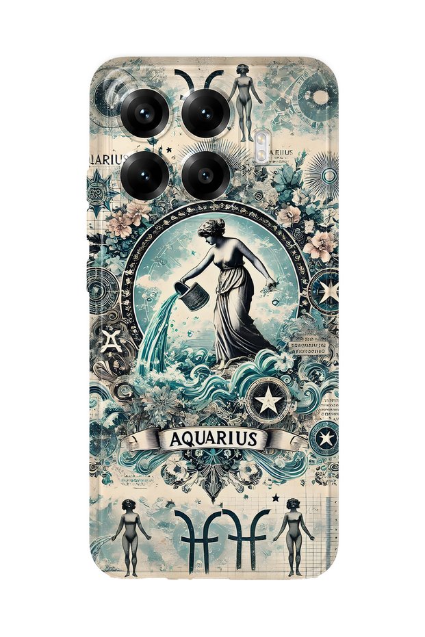 Xiaomi 17t Pro Compatible Aquarius Patterned Transparent Phone Case