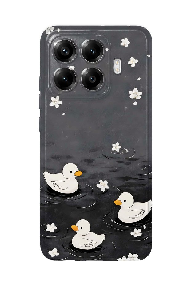 Xiaomi 17t Pro Compatible Little Ducks Patterned Transparent Phone Case