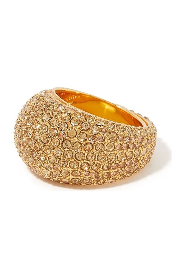 Pave Dome Ring, Domed Design with Crystals