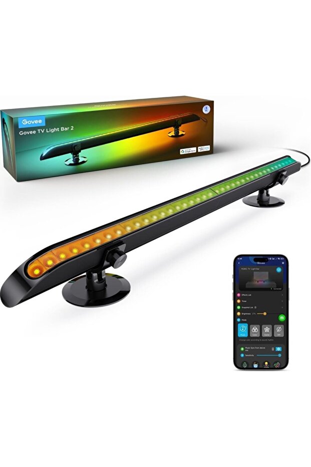 Rgbic Tv Led Light Bar 31” Tv Backlight, Alexa Compatible, Music Sync, 35+ Scenes