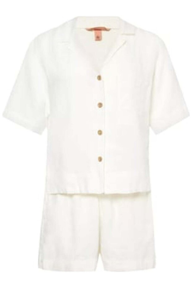 Garment Dyed Linen Shorts Set
