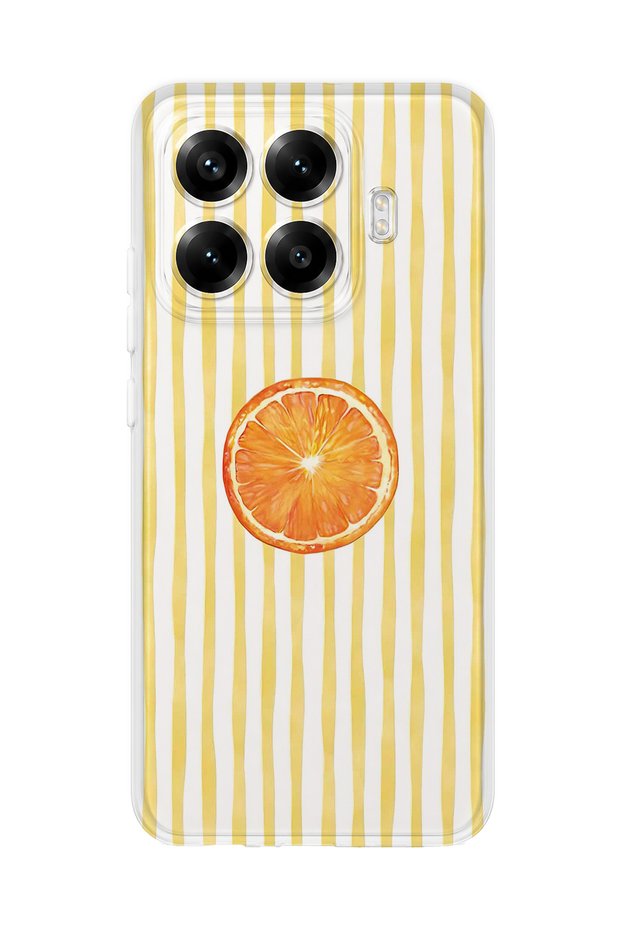 Xiaomi 17t Pro Compatible Orange Slice Patterned Transparent Phone Case