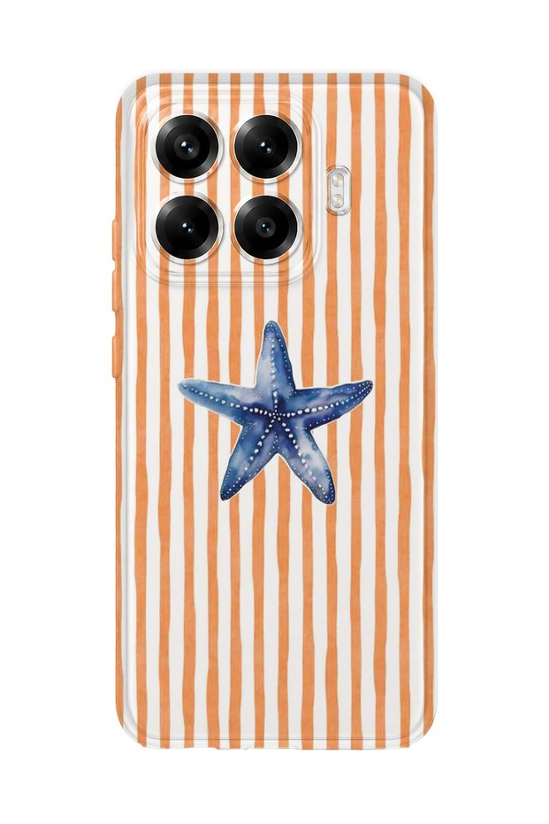 Xiaomi 17t Pro Compatible Starfish Patterned Transparent Phone Case