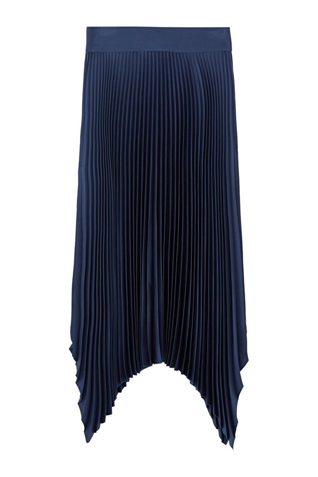 Elegant Asymmetric Pleated Skirt