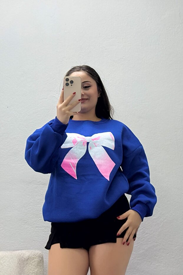 Women's Crew Neck Printed Sweat Saks