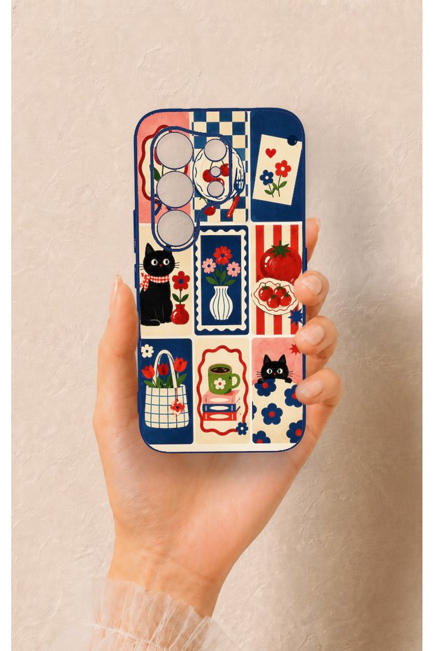 Tecno Camon 50 Pro 4g Compatible Cute Cat and Flower Pattern Silicone Case