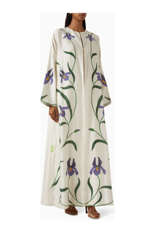 Luxuriously Designed Floral Patterned Abaya Stylish and Comfortable Daily or Evening Wear