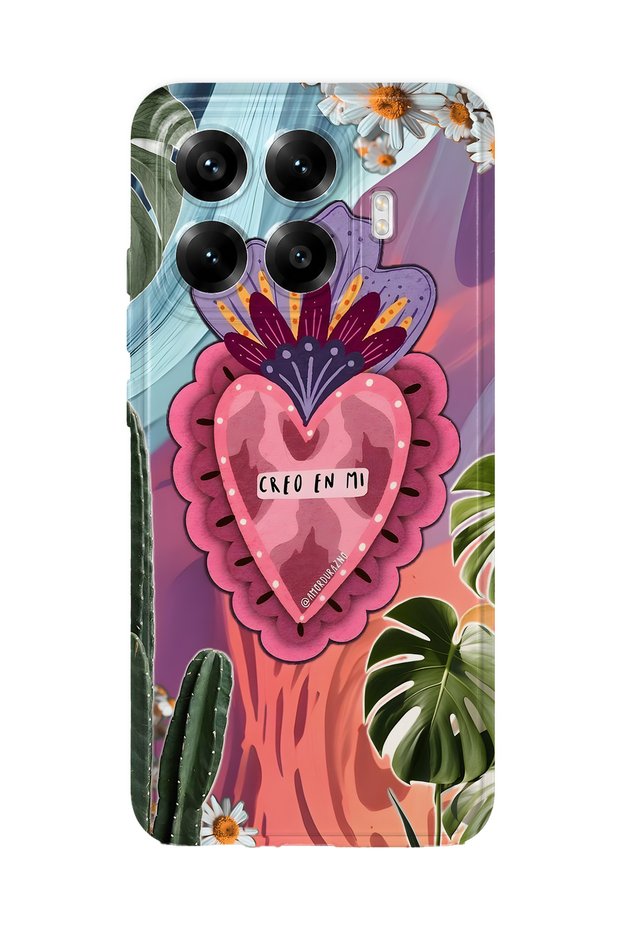 Xiaomi 17t Pro Compatible Colorful Heart and Flower Pattern Transparent Phone Case