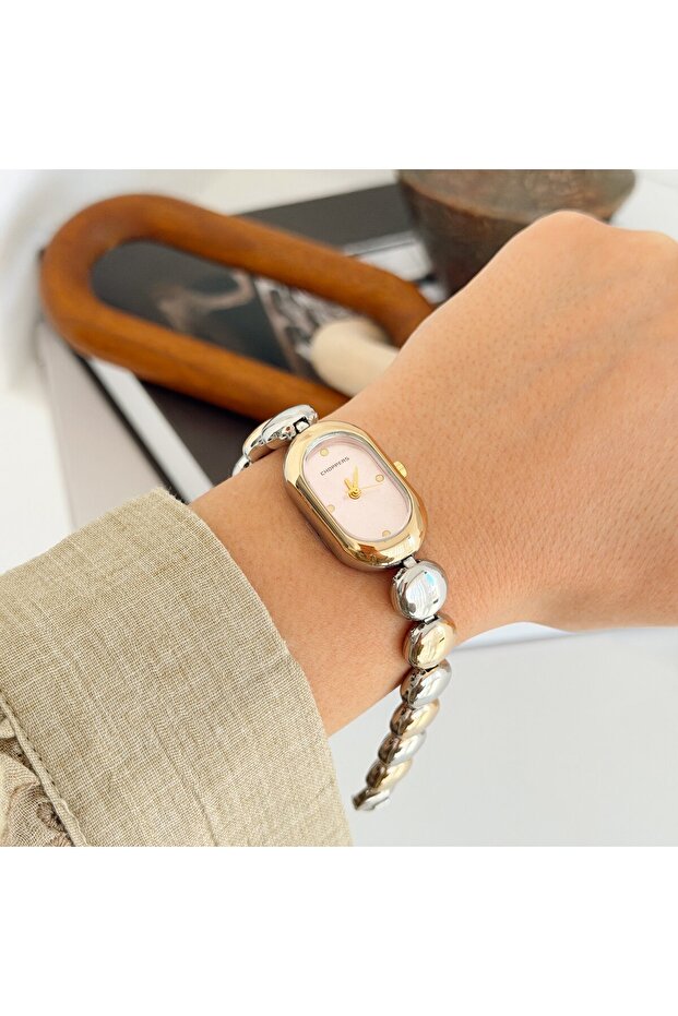 Delphi Gold-Pink Watch | Clock