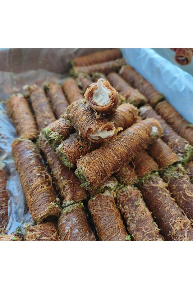 Wholesale Kadayifli Roll Wrap with Tahini and Sesame 8 kg