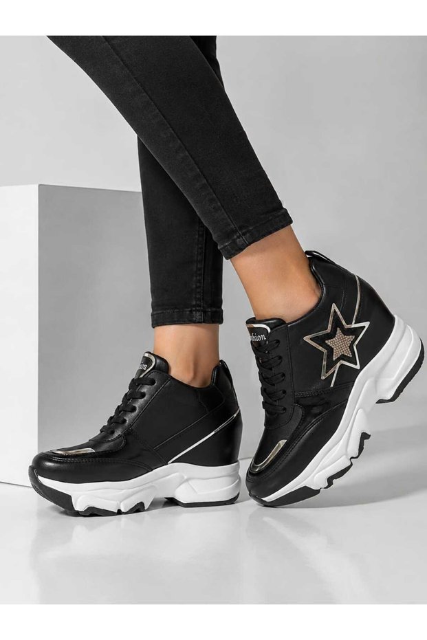 Lily Starded Hidden Heel Sports Shoes