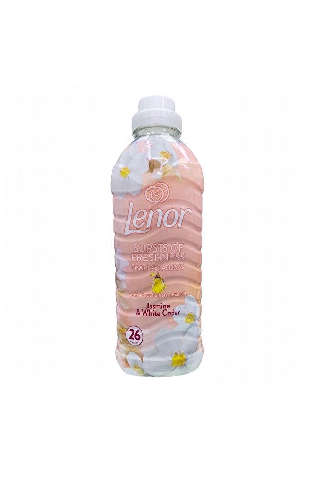 Jasmine & White Cedar Fabric Conditioner 858ml, Long-Lasting Softener for Clothes, Towels & Bedding, Freshness & Softness, 26 Washes
