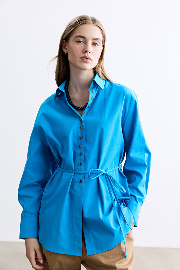 Turquoise Multi-Button Shirt