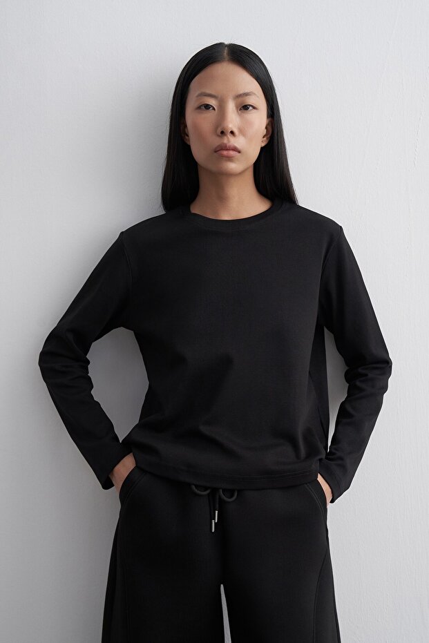 Basic Cotton Tina Bodysuit Black
