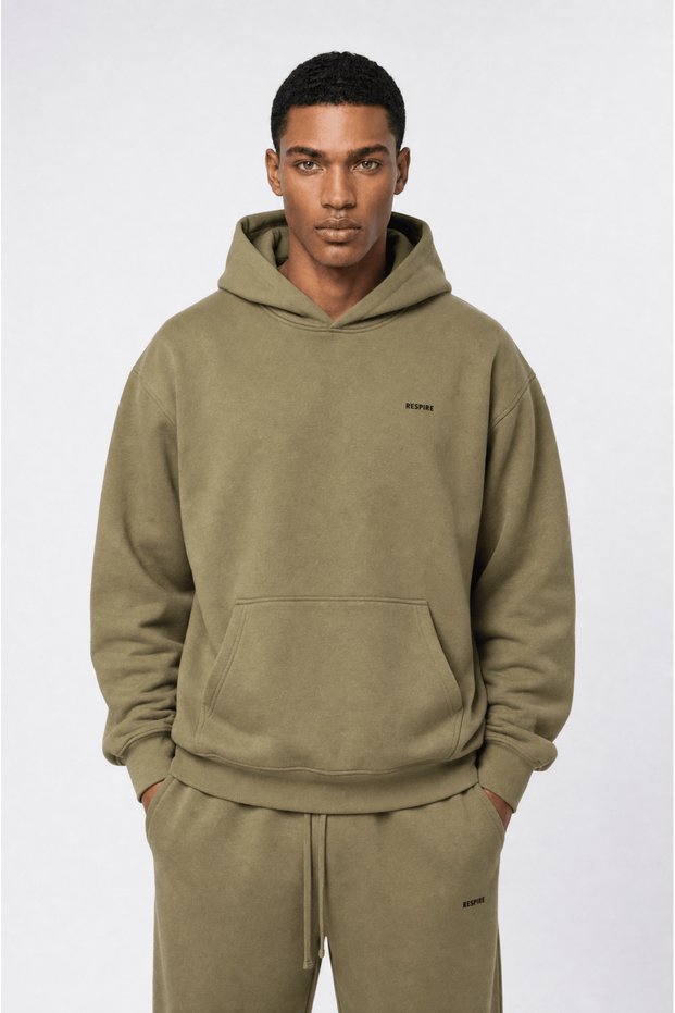 Men's Basic Oversize Hoodie Khaki