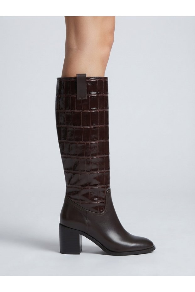 Genuine Leather Crocodile Boots Women's Shoes