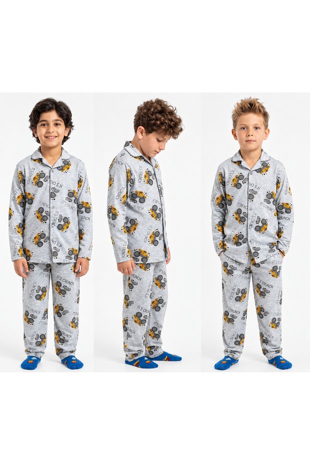 Boys' Sleepwear Soft 100% Cotton Bottom and Top Set