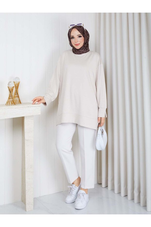 Women's Modal Fabric Long Sweatshirt Standard Size Islamic Clothing and Daily Wear