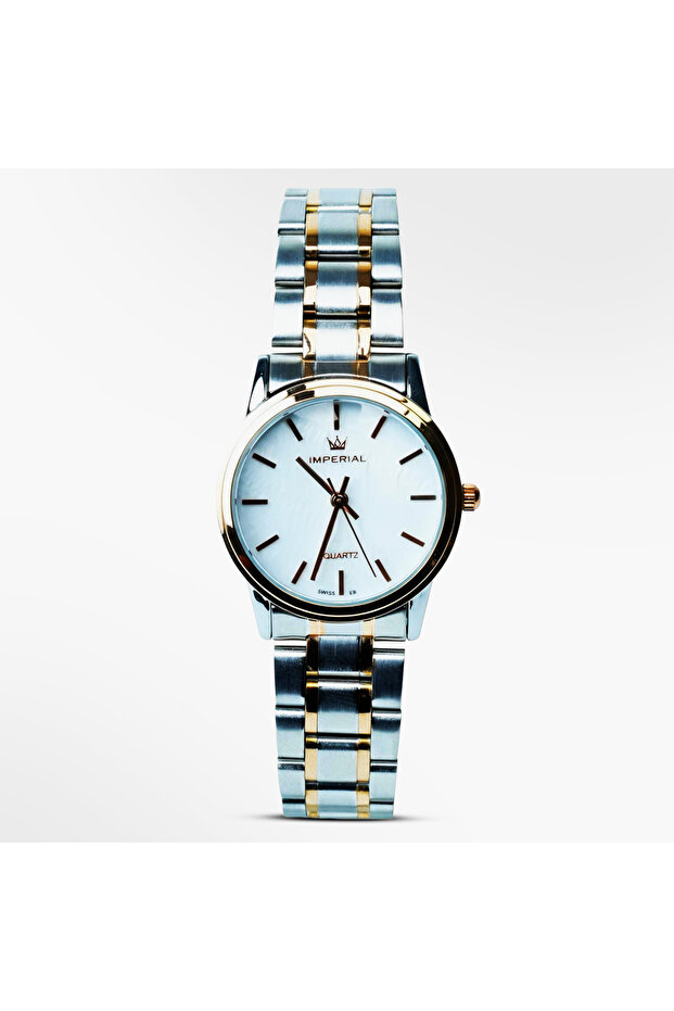 Men's 2TRG Stainless Steel Watch, White Dial, Y121 Movement, Butterfly Clasp, 3ATM