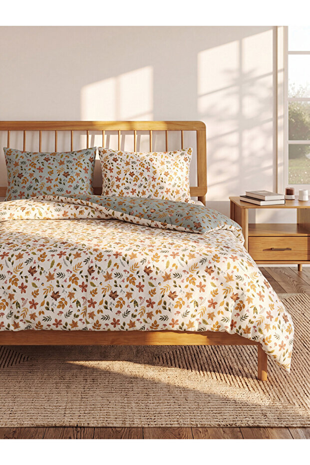 Rmz Gi̇yi̇m Farkiyla Floral Embroidered Double Double Piece Set