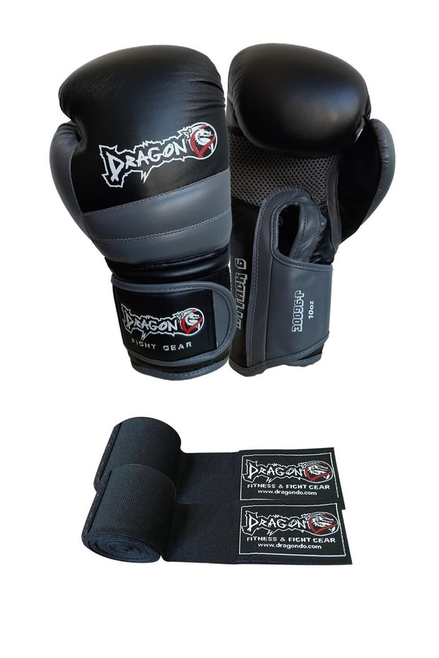 Attack Boxing Gloves and Boxing Bandage Set of 2 Kick Boxing Muay Thai Boxing Gloves