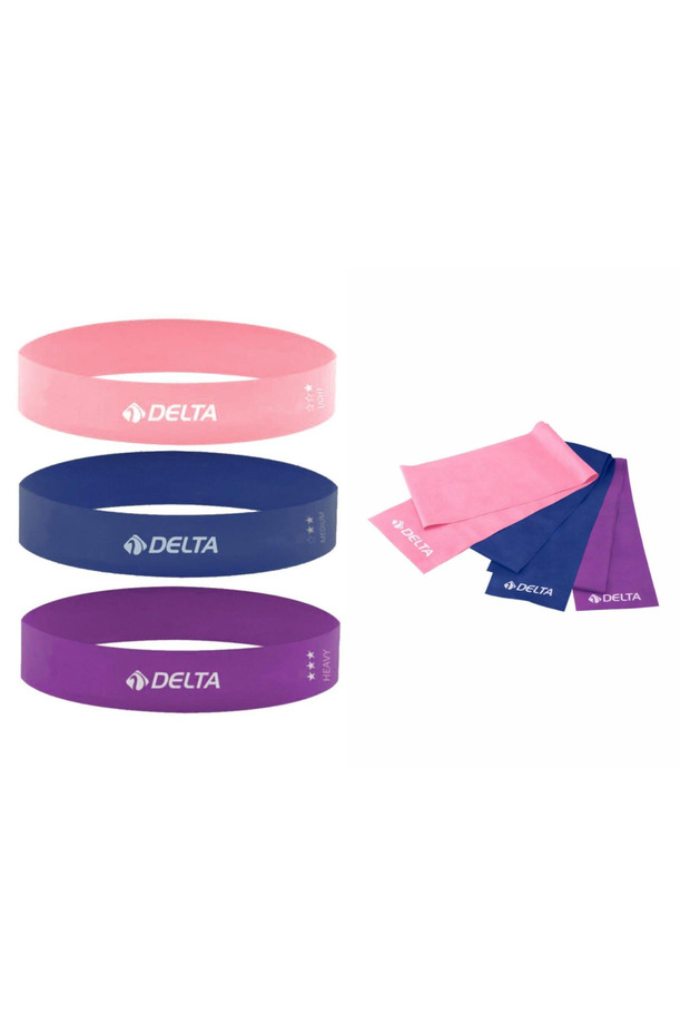 6 Pieces of Pilates Bands with 3 Open Ends and 3 Closed Ends Aerobic Pilates Resistance Exercise...