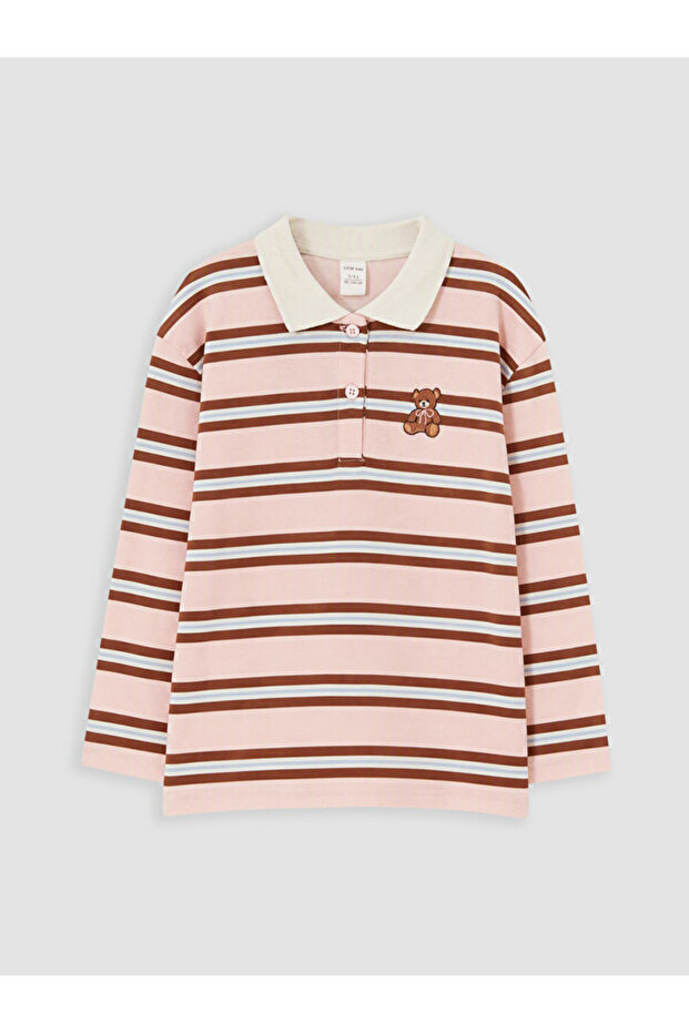 I Devrik Roba Collar Striped Girls' T-Shirt from Freezen Store