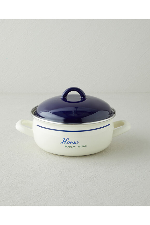 With Love Enamel Mini Pot 18 cm Navy Blue