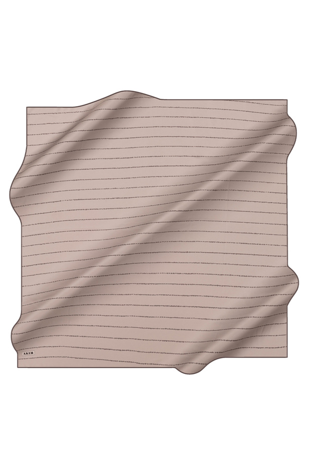Silver 90X90 Silk Twill Scarf