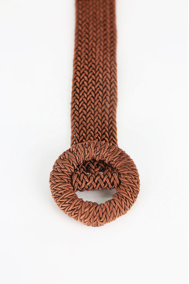 01026 Wicker Belt - Brown