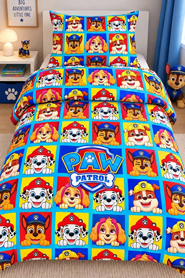 Pawpatrol Series, Single Duvet Cover Set (Without Sheets)
