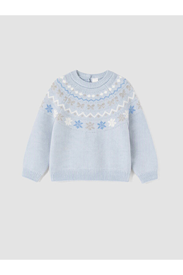 Sparkling Choices from Shining Store Zero Roba Collar Embroidered Girls' Knitwear Sweater