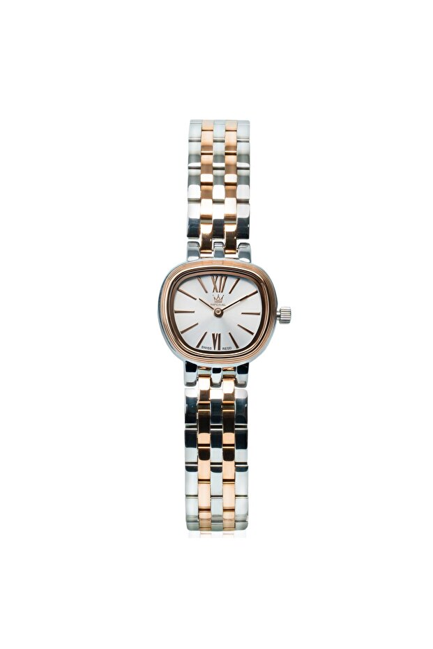 Women's 2TRG Stainless Steel Watch, Silver Dial, Y121 Movement, Butterfly Clasp, 3ATM