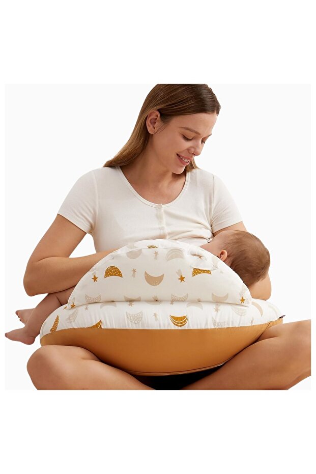Ergonomic Breastfeeding Pillow with Safety Edge and Adjustable Belt