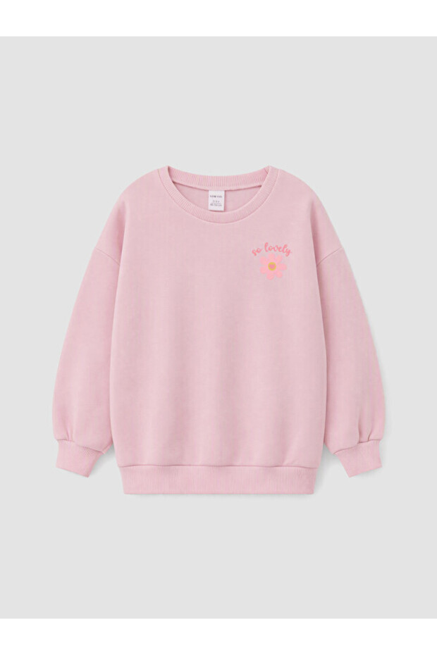 Esvab • Modern & Distinctive Floral Embroidered Thick Sweatshirt for Girls