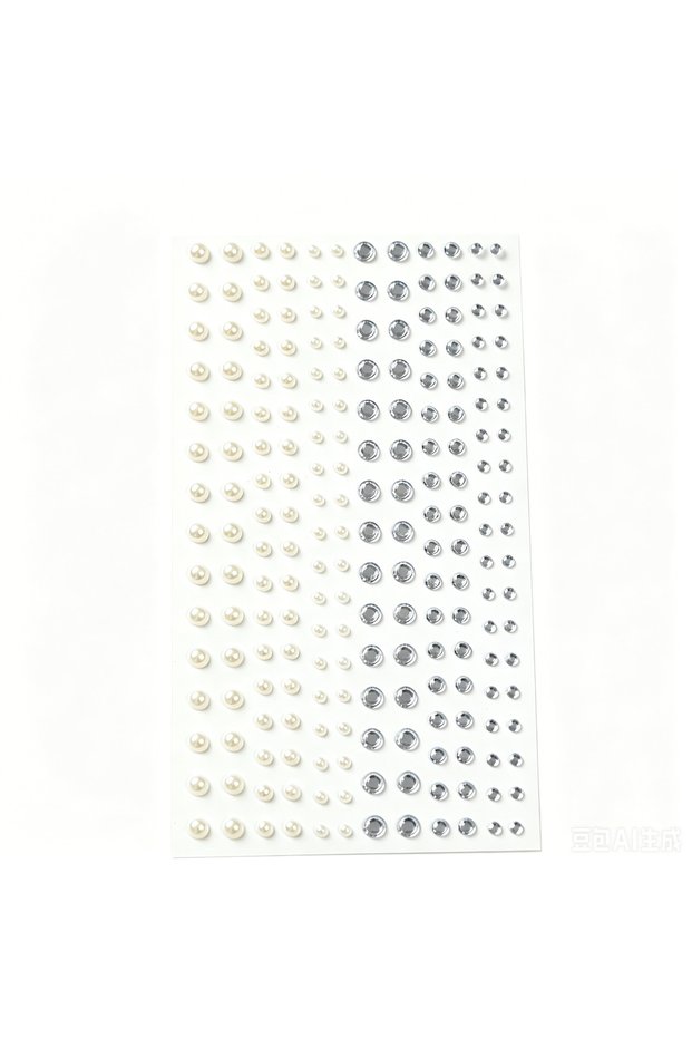 1 Sheet Pearl And Clear Rhinestones Self-Adhesive No Glue Tear Drop Drill Music Festival Stage Photo