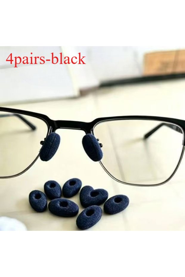 4pairs-balck Sponge Foam Nose Pad Non Marking Glasses Nose Pad Super Soft Soft Cover Comfortable Gla