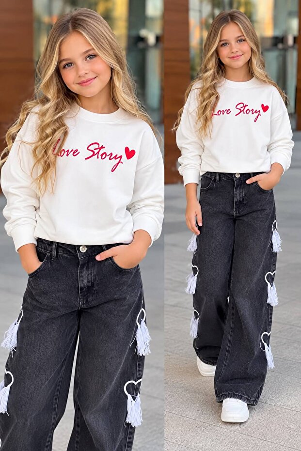 Girl's Love Story Written Style Set 2626