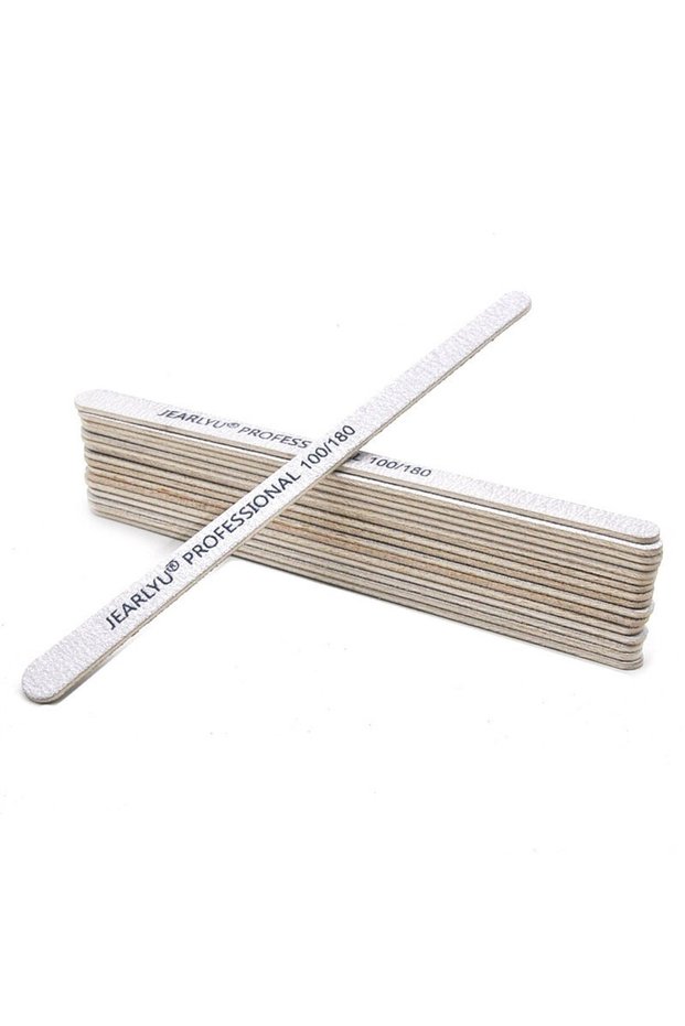 Grit100 180 10/50Pcs Strong Thick Wood Nail File Grit 100 180 240 Lima Buffer Manicure File Wooden S
