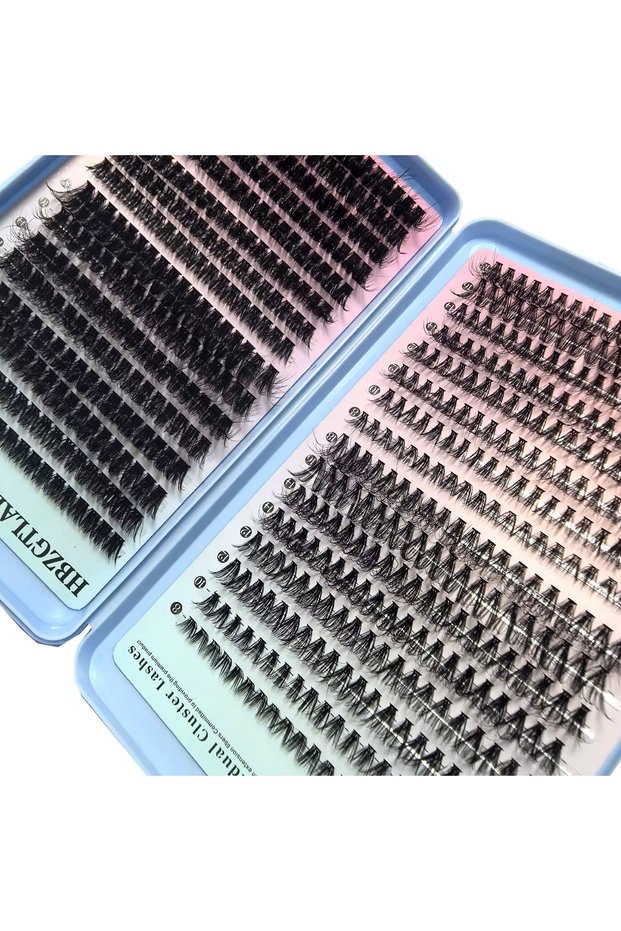 MIX 0.07mm D 32rows 30D80D HBZGTLAD 32rows Fluffy Thick Eyelash Clusters Wispy Individual Lashes 30