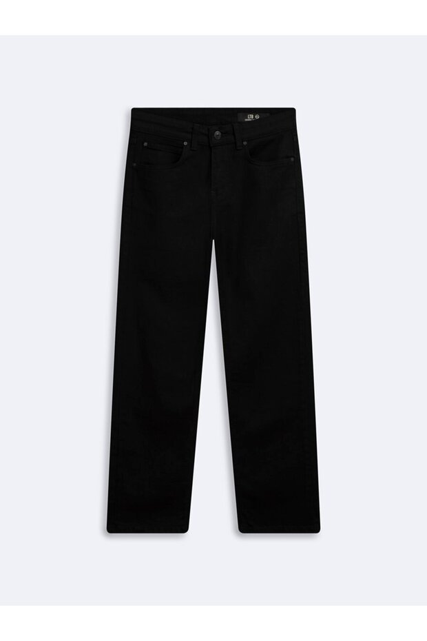 Wanda Mid Slim Fit Mid Waist Black Jean Pants
