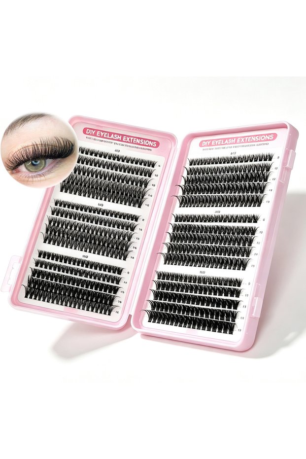 Model1 DIY Individual Cluster Lash Book 30D 100D Fluffy D Curl Mixed Length Segmented False Eyelashe