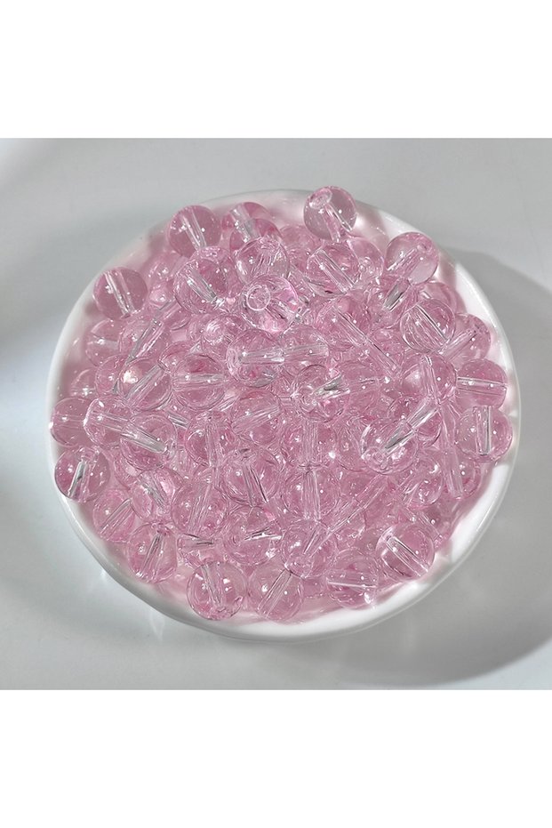 Cardamom powder 100PCS 8mm Clear Ice Jelly Glass Round Beads, Multicolor Transparent Loose Beads for