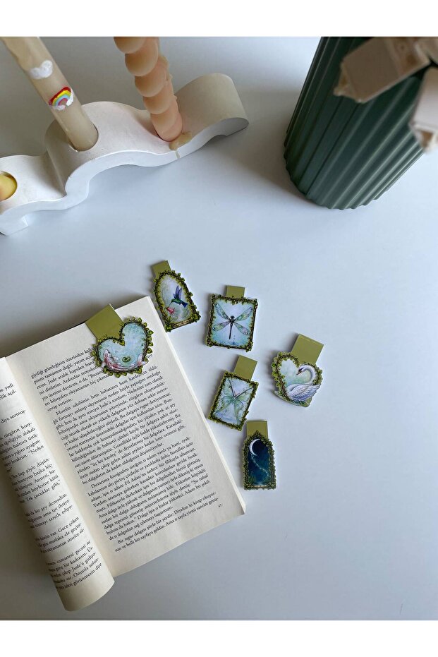 Magnetic Bookmarks - Nature Themed 6 Pieces - Magnetic Bookmark Page Marker