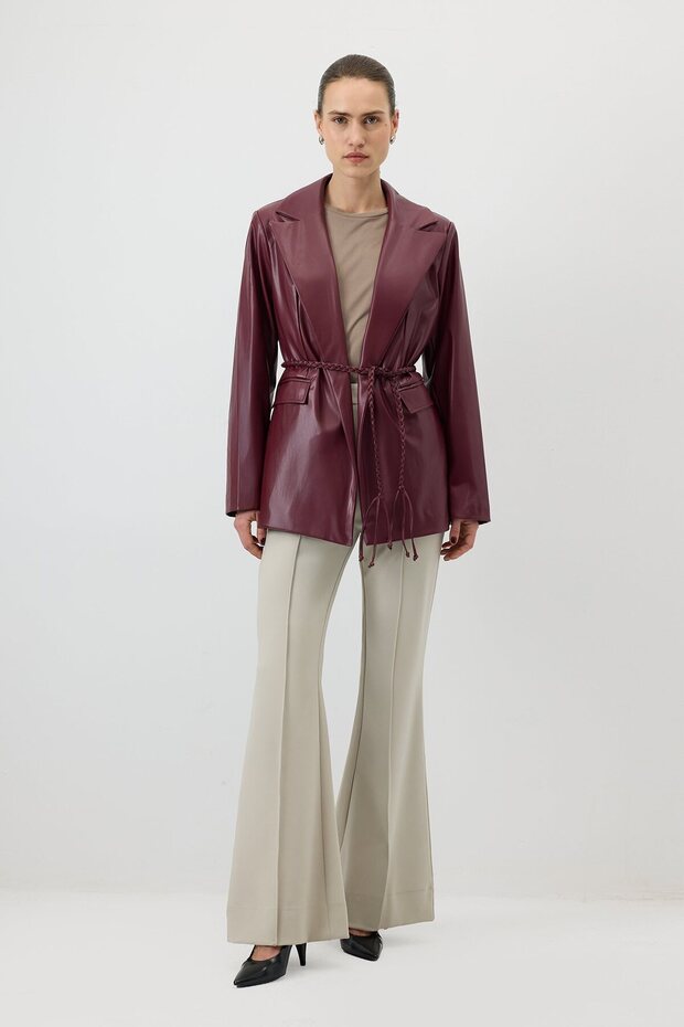 Leather Blazer Jacket